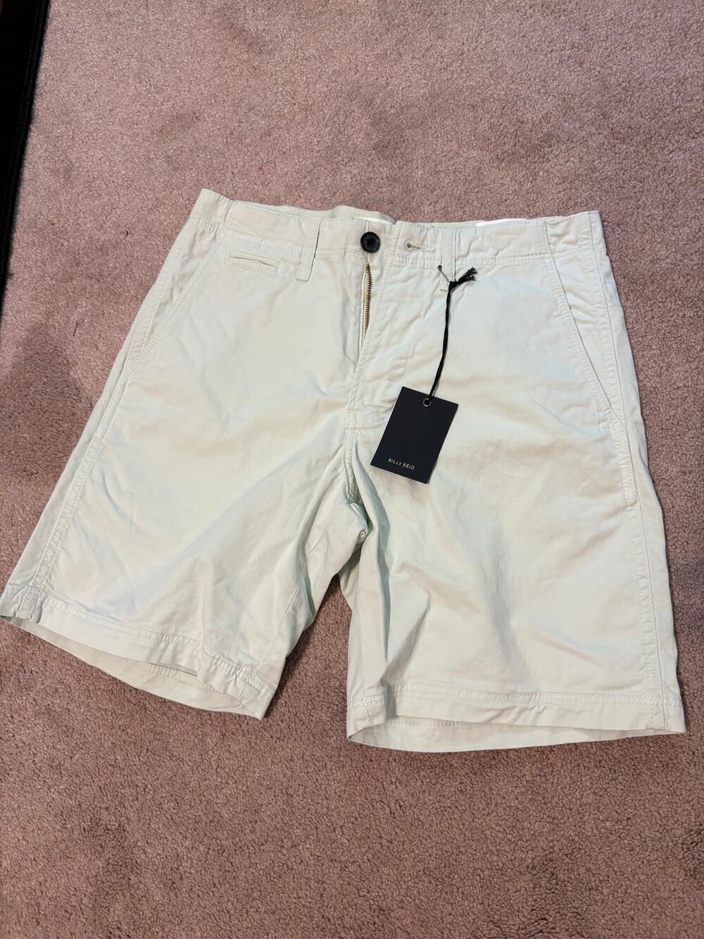 Billy Reid Men’s Chino Shorts in Limestone NWT